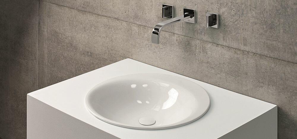 weißer Waschtisch BetteLux Oval