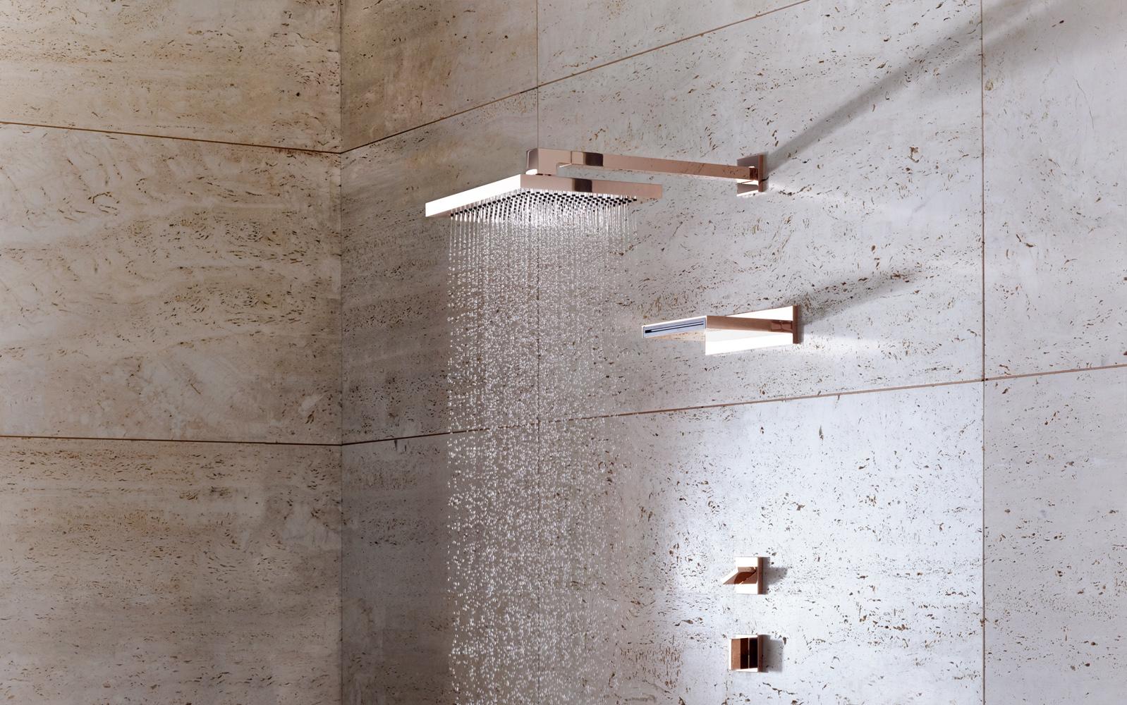 MEM Regendusche Badarmatur in Rosegold